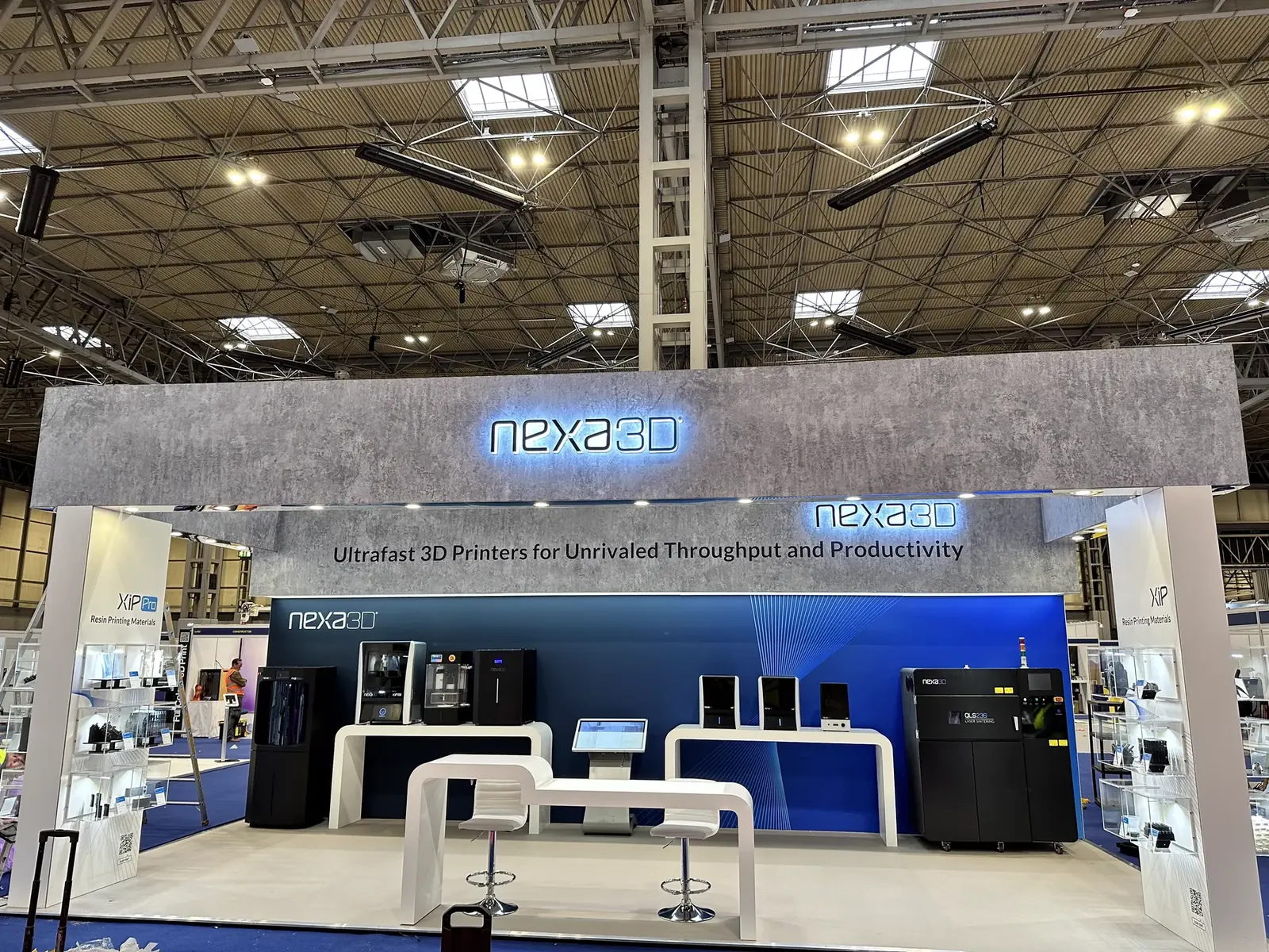 Nexa3D exhibition stand at TCT 3Sixty 2023 in Birmingham, United Kingdom